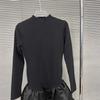2025 A/W Spicy Girl Black Waist-Cinching Slim-Fit Long Sleeve Dress with High-End Short Puffy Skirt.
