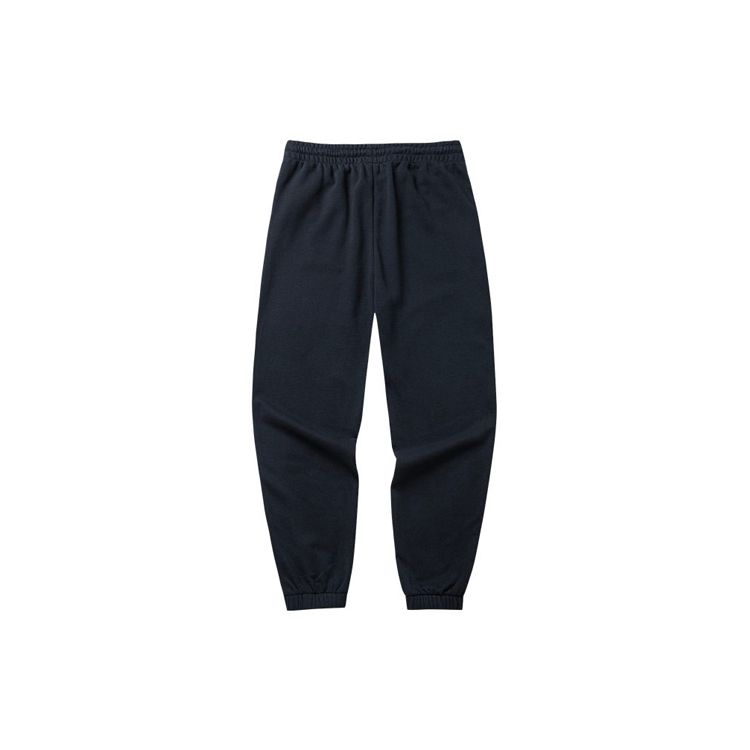 Anta Lifestyle Series Letter Print Drawstring Elastic Waist Cuffed Sports Pants Women pants Black 162218304-2