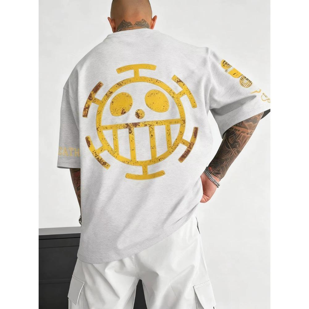 MINISO Oversized Casual Eendelig Anime Print T-shirts Mannen Vrouwen Katoen Korte Mouw Grafische Tee Zomer Mode Tops Y2k Kleding