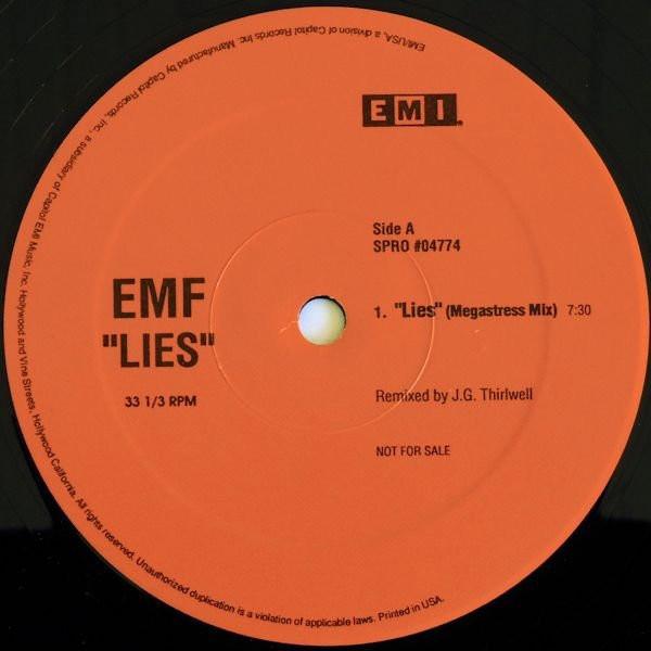 

12inch Record EMF - Lies SPRO04774 EMI USA 1991 US Dance & Electronica Used