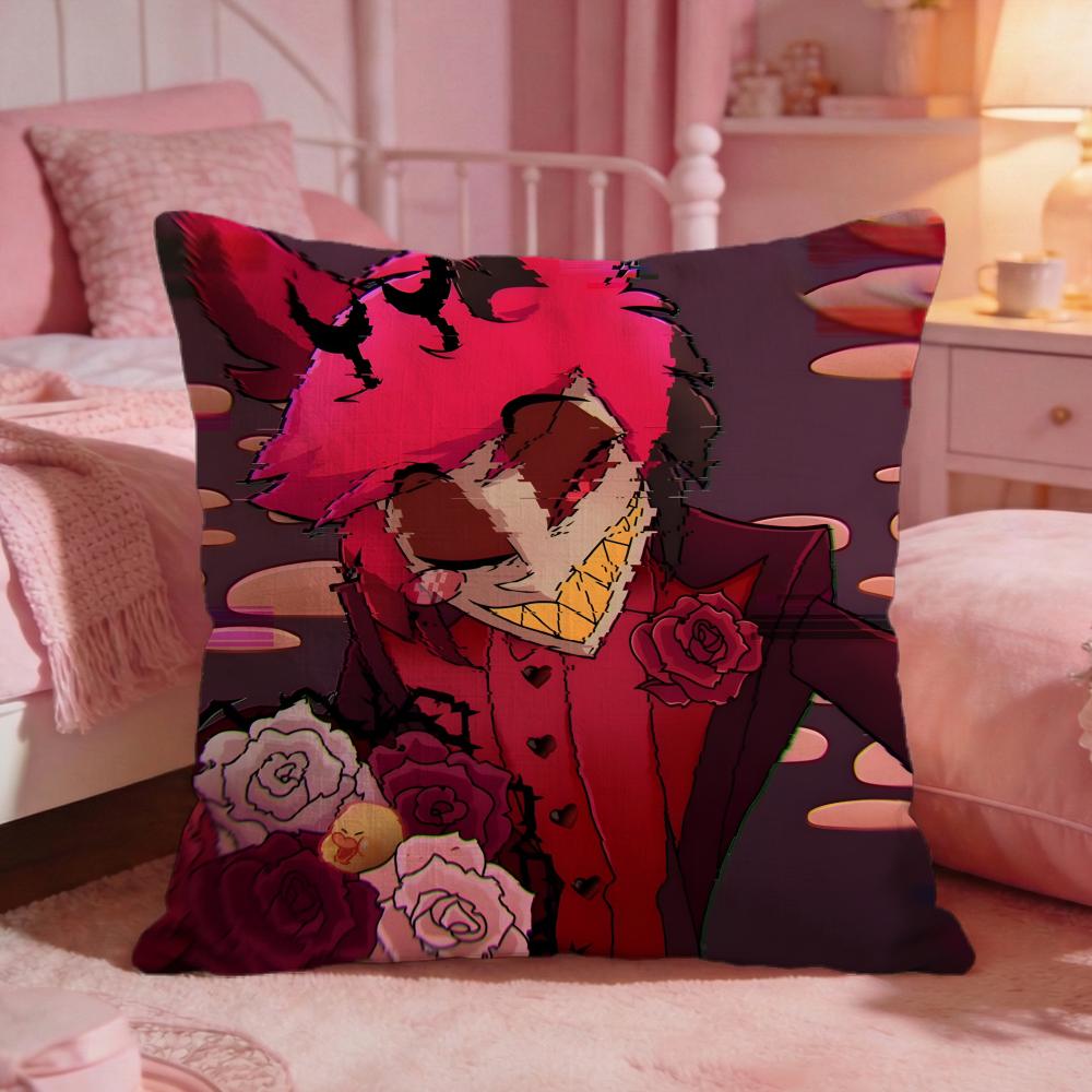 Hazbin HHotels Game Hot Cushion Cover Premium Comfort Reversible Pillow Cove Two In One Design For Any Room Car Interior