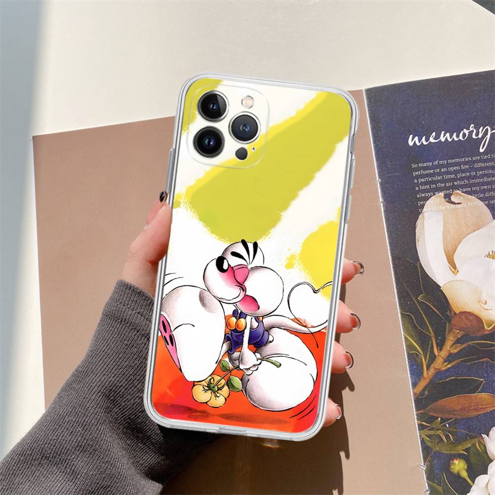 Cartoon D-Diddl Transparent Phone Case for iPhone 17 Air 16 Pro Max 15 14 13 12 11Plus Shockproof Cover
