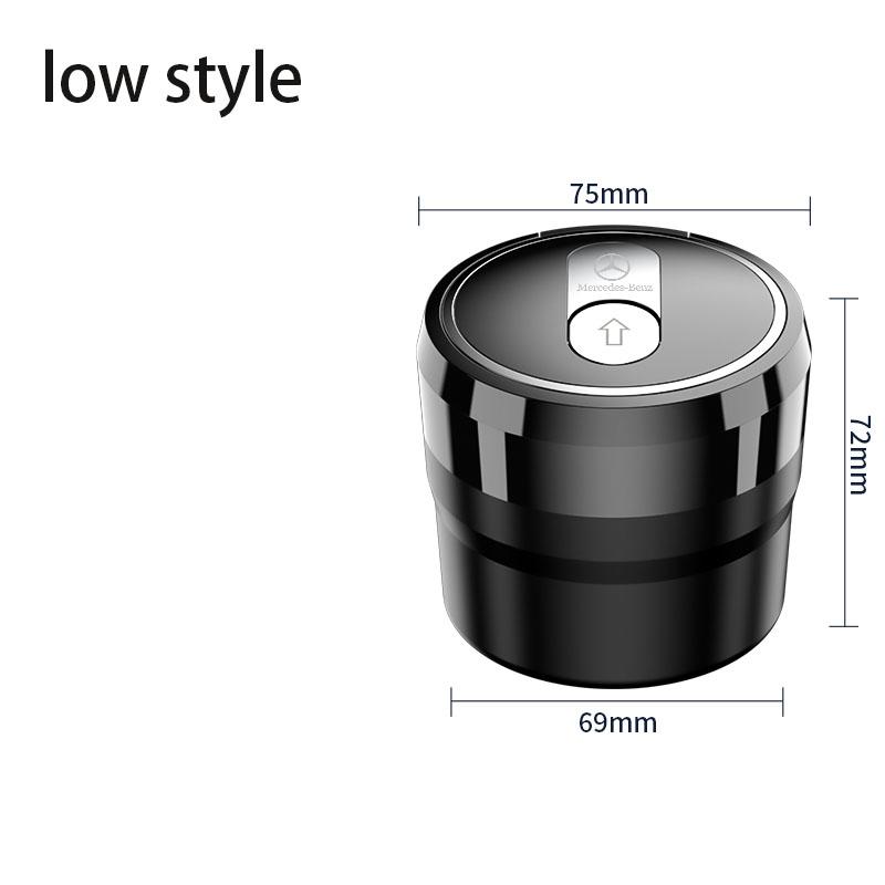 Portable car LED ashtray ceramic liner smokeless car bracket box for Mercedes Benz GLA GLB GLC GLE GLS SLS G63 W166 W214 W140