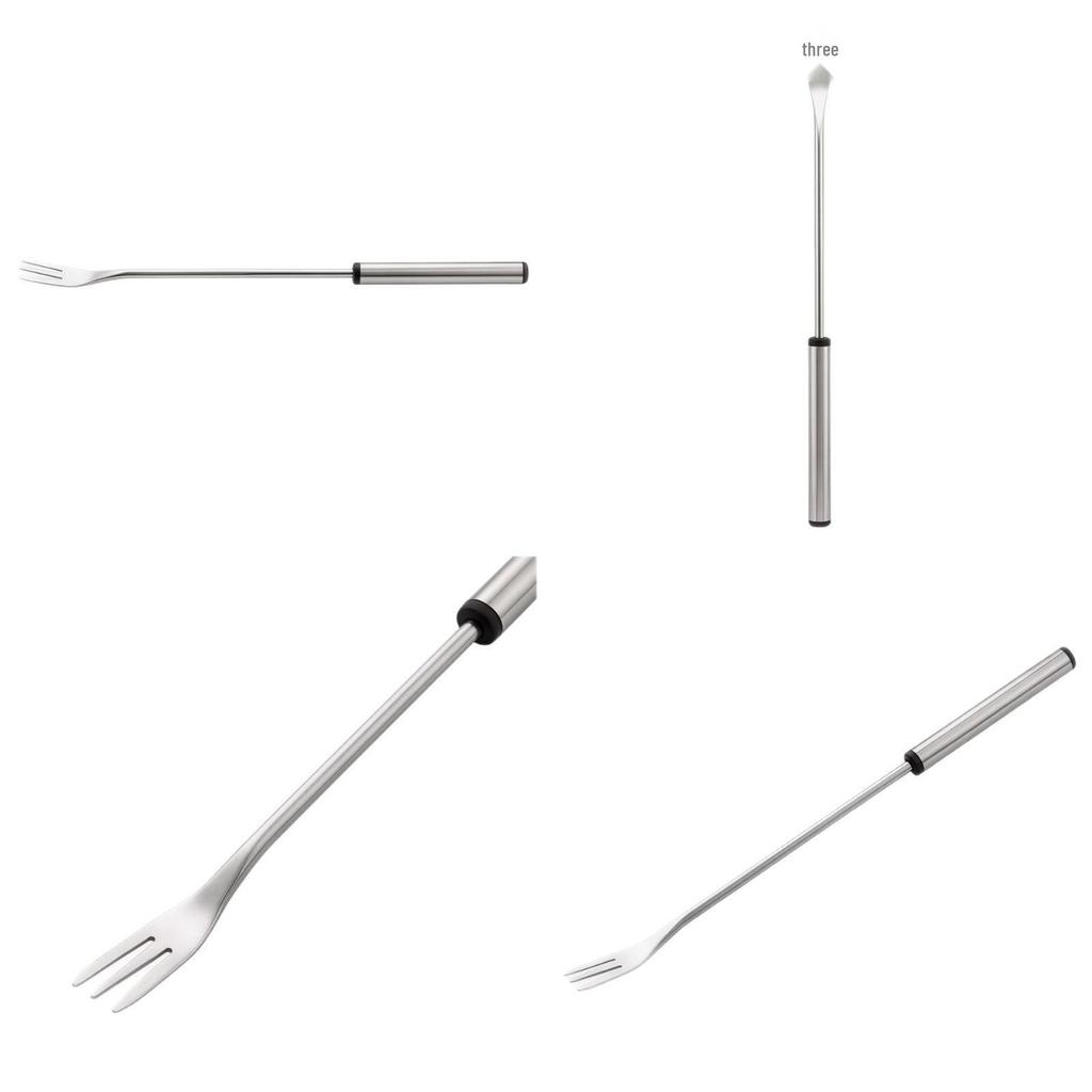 In-Stock Stainless Steel Six-Piece Fruit, Dessert, Hot Pot, Cheese, Chocolate Fork Set