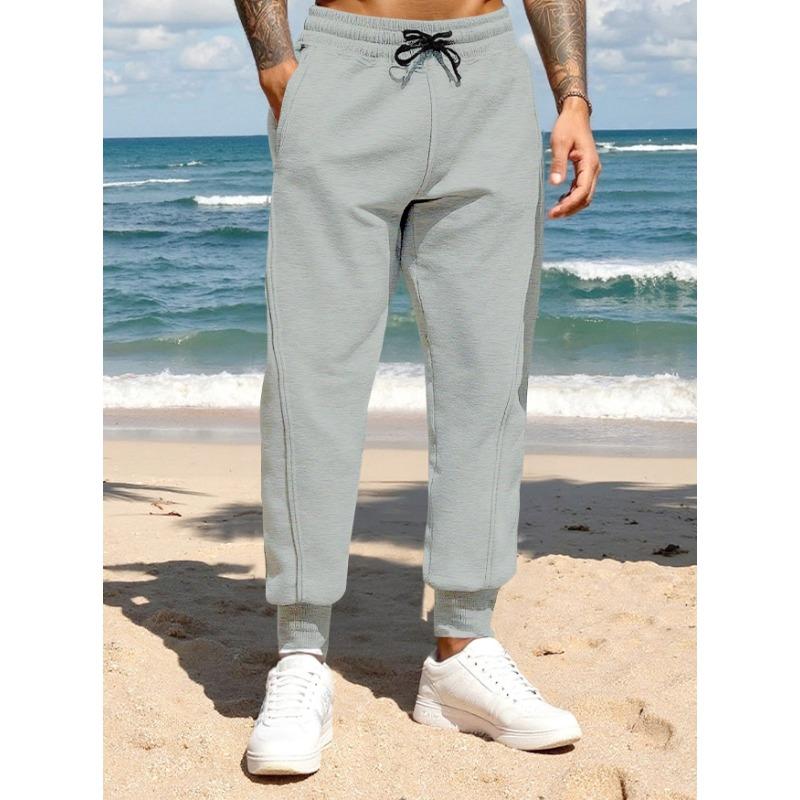 

Autumn Outdoor Sports Trousers Men s Running Fitness Daily Casual Elastic Waist Trousers S серый