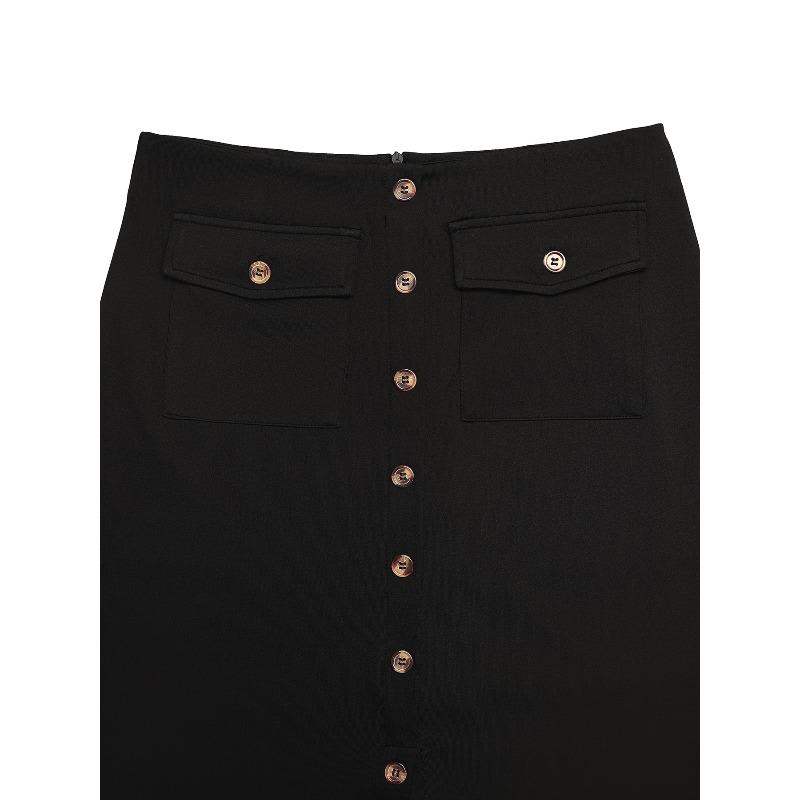 YYFS Lässige Röcke für Damen mit einfarbigem Druck im Sommer- und Frühlingsstil