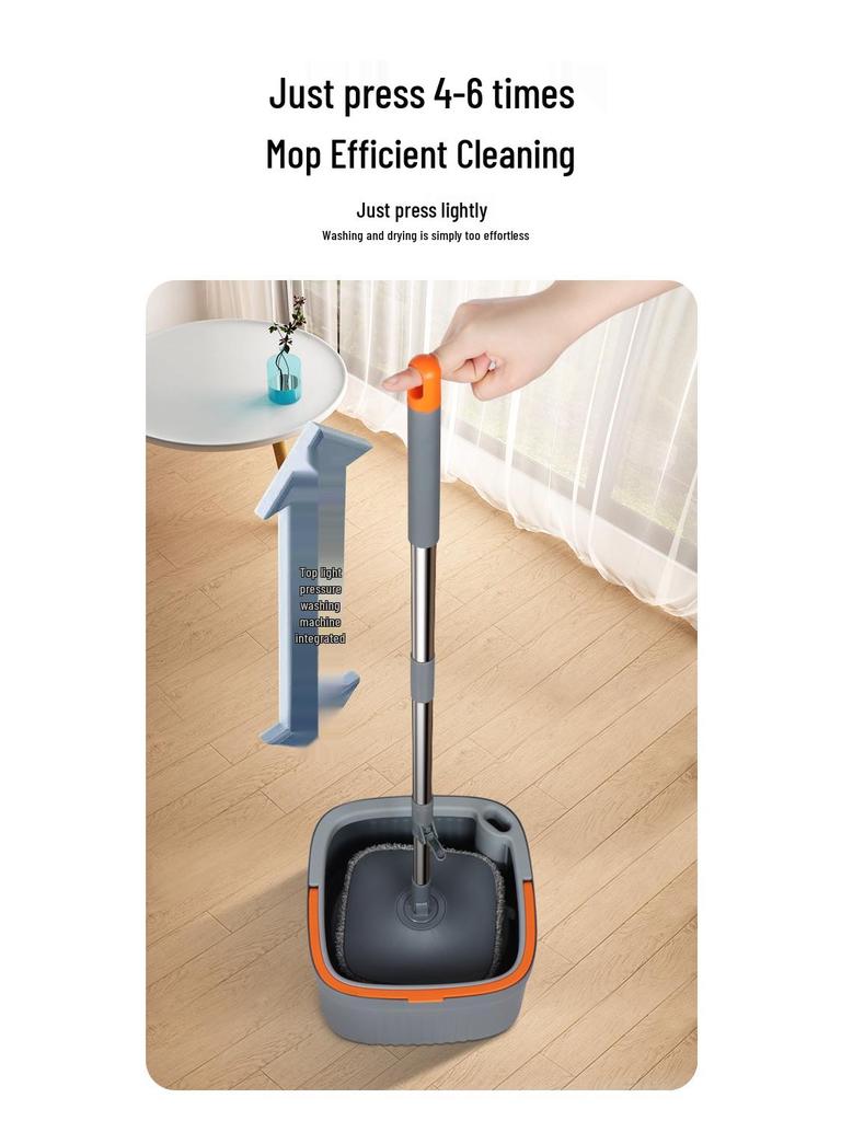 2025 Spin Mop: Hand-Free Cleaning with Wet/Dry Use and Clean/Dirty Separation