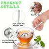 1 Piece Stainless Steel Tea Filter, Press Type Tea Filter with Teapot Clip, Tea Wax Filter Ball for Water Separation