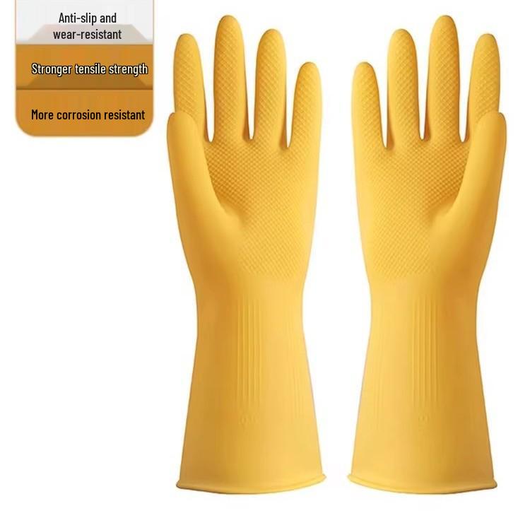 

Прочные Нескользящие Резиновые Перчатки для Мытья Посуды для Кухни, Стирки и Домашних Дел Small