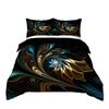 Water Wave Colorful Kit Washed 3D Printing Digital Flower Quilt Set Three-Piece Breathable