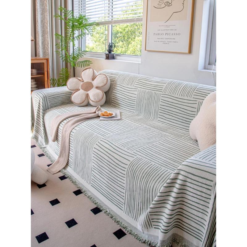 Chenille Sofabezug Stoff Hochwertig Vollständiger Bezug Sofadecke Vier Jahreszeiten Universell Einteiliges Sofakissen Rutschfestes Sofa Handtuch