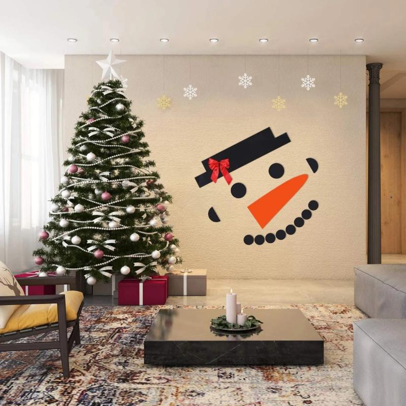 16pc/set Christmas Snowman DIY Decoration Outdoor Garage Door Decorations for Home Merry Christmas Holiday Xmas New Year Decor