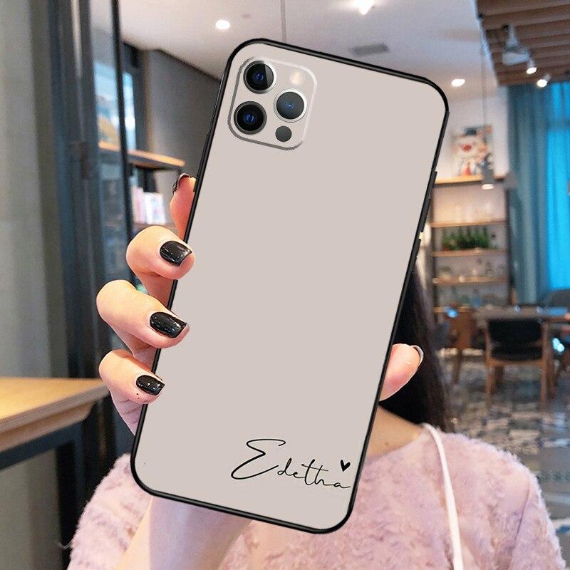 

Персонализированный пастельный чехол для телефона с персонализированными инициалами имени для iPhone 14 Pro Max XS X XR, чехол для iPhone 13 12 Mini 11 Pro Max 7 8 Plus iPhone 14Pro MAX