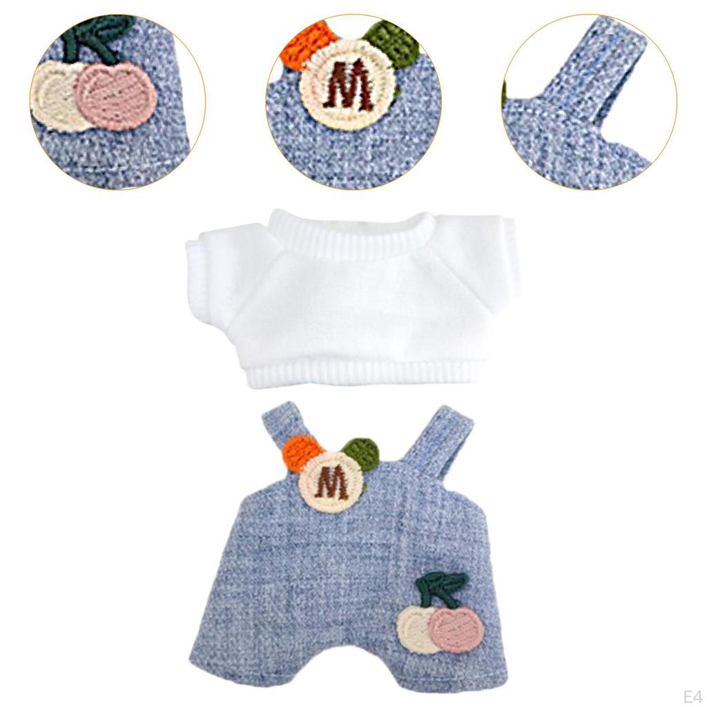 2 Pieces Mini 6 inch Doll Clothes Pants Outifits Christmas Birthday Gift Adorable Romper