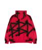 Black Blond Vividi Sprayed Custom Hoodie Gildan Version (Red)