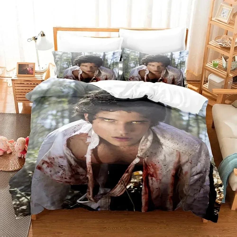 Luxury New 3D Print Teen Wolf Bedding Set TV Series Quilt Cover Pillowcases Twin Full Queen King Duvet Cover Sets Home Textile