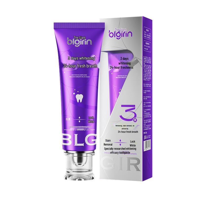 BOP Whitening Lysozyme Color Correcting Bright White Toothpaste: Removes Yellowing, Eliminates Bad Breath, Deep Cleans Cigarette Stains.