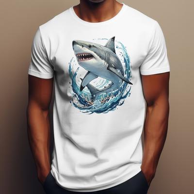 Great White Shark Unisex Tee, Eye Catching Shark Lover Marine Animal T-shirt