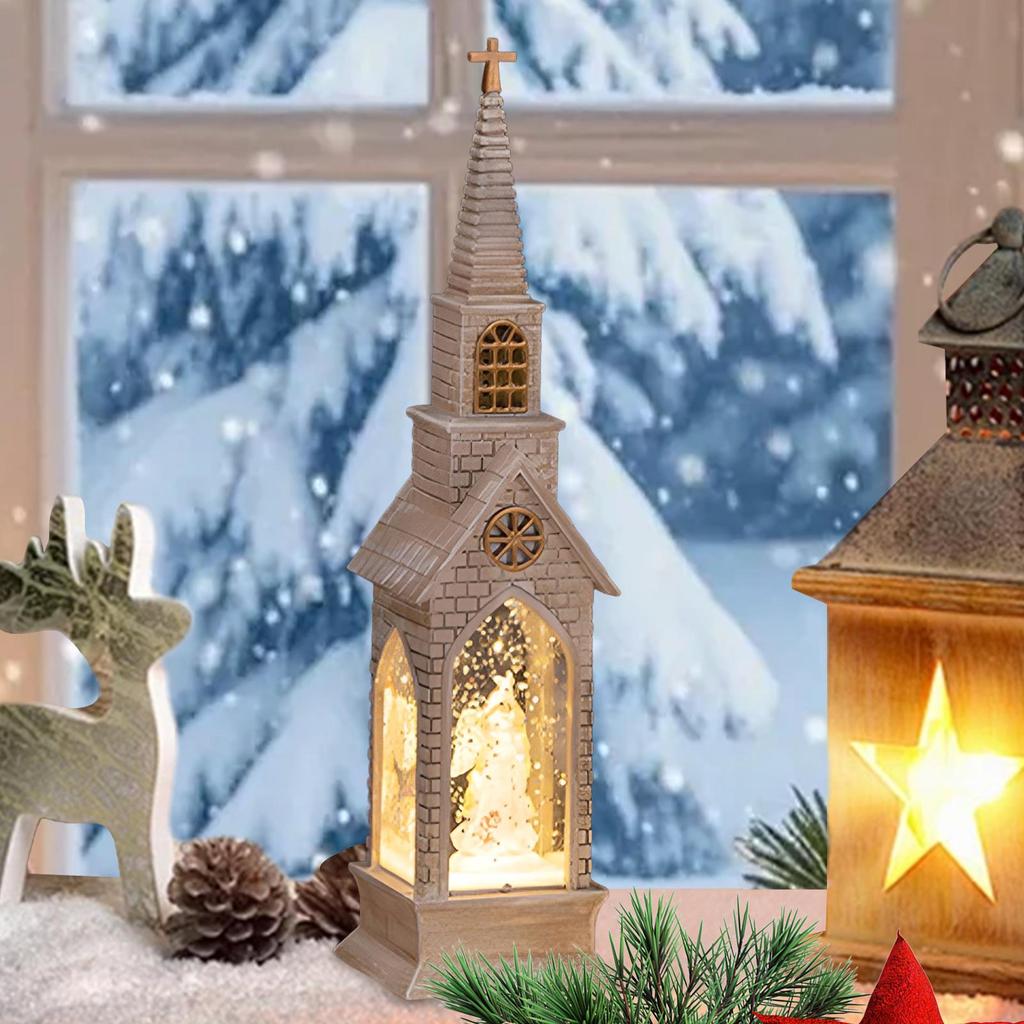 Christmas Lamp LED Desktop House Design Lantern Santa Snowman Tree Christmas Table Lamp for Adults Teens Families Home Table