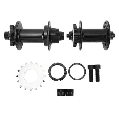 2pcs Single Speed Hub 16T 32 Hole 120 Clicks Front 2 Rear 5 Bearing Aluminum Alloy Quick Release 100mm 135mm Disc Brake