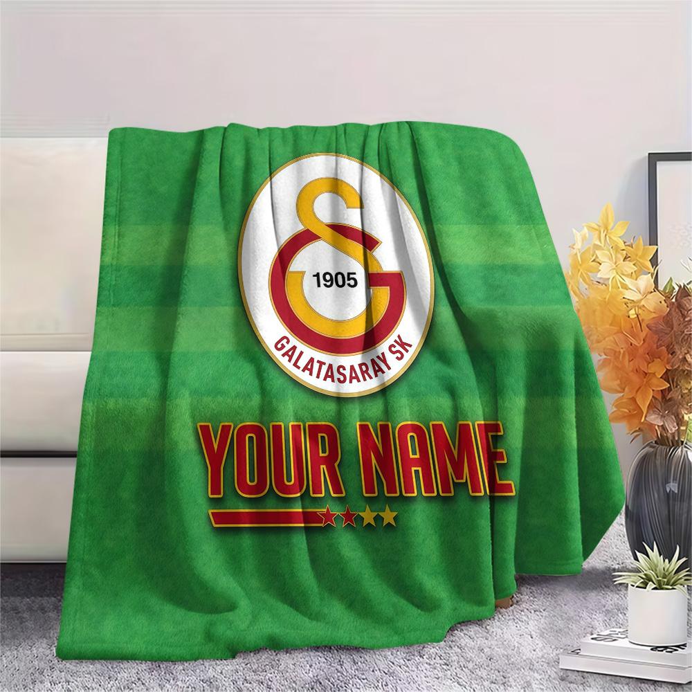 Custom Name Galatasaray Flannel Blanket, High Quality Comfortable for All Seasons, Home Decor, Warmth and Comfort