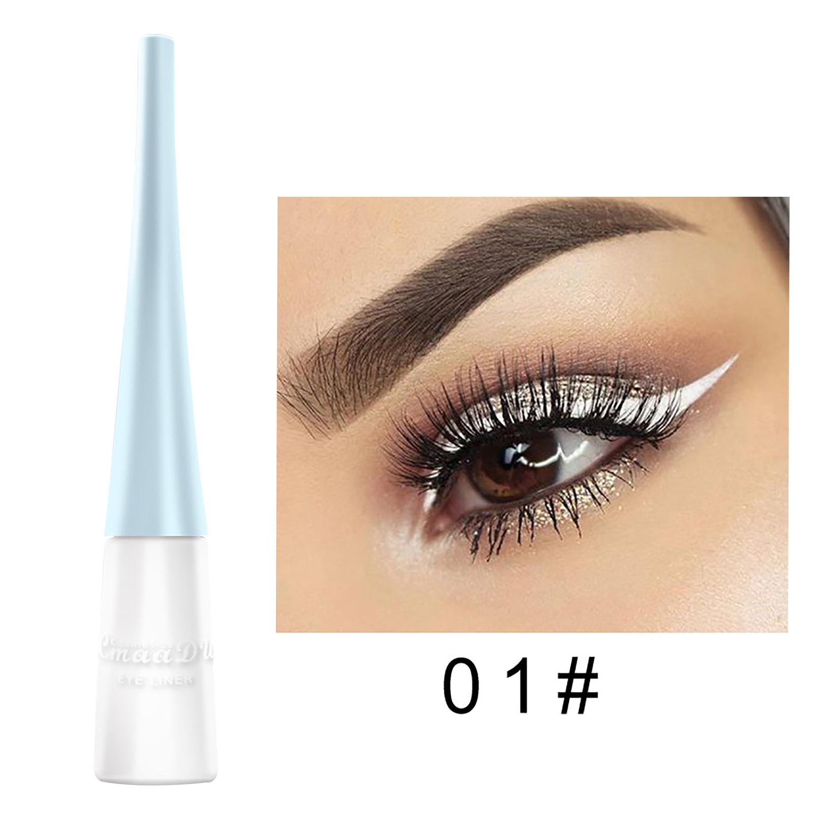 

Подводка для глаз Жидкая водостойкая подводка для макияжа Карандаш для глаз Базовая косметика для красоты 1 белый