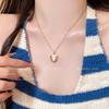 Opal Love Titanium Steel Necklace Women's Collarbone Chain Neck Chain Accessories