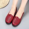 Genuine Leather Breathable Soft Sole Sandals for Middle-Aged & Elderly Women - Non-Slip Flat Heel