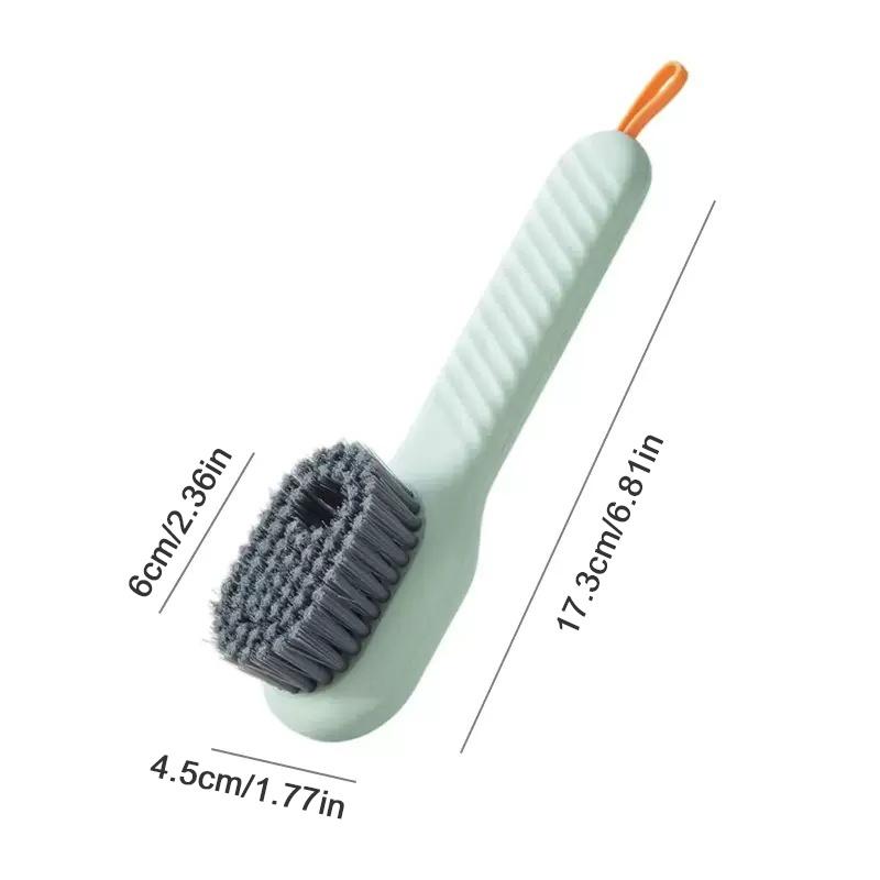 Multifunction Soft Bristled Shoe Brush With Liquid Dispenser Long Handle Laundry Brush Household Shoe Clothing Cleaning Tools