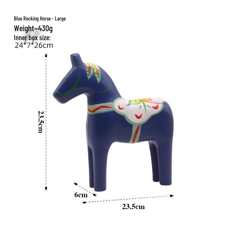 Ornamento di Cavallo in Legno Morandi in Stile Nordico per la Decorazione di Casa, Ufficio o Soggiorno