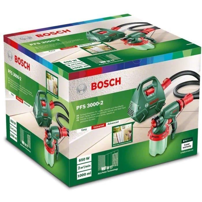 Pistolet à peinture BOSCH PFS 3000-2 650W - Basse pression - Pour intérieur et extérieur
