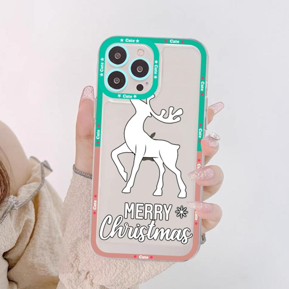 Christmas Mousepad For iPhone 15 13 14 Pro Max XS XR 12 11 Pro 13 Mini Soft Clear Back Cover