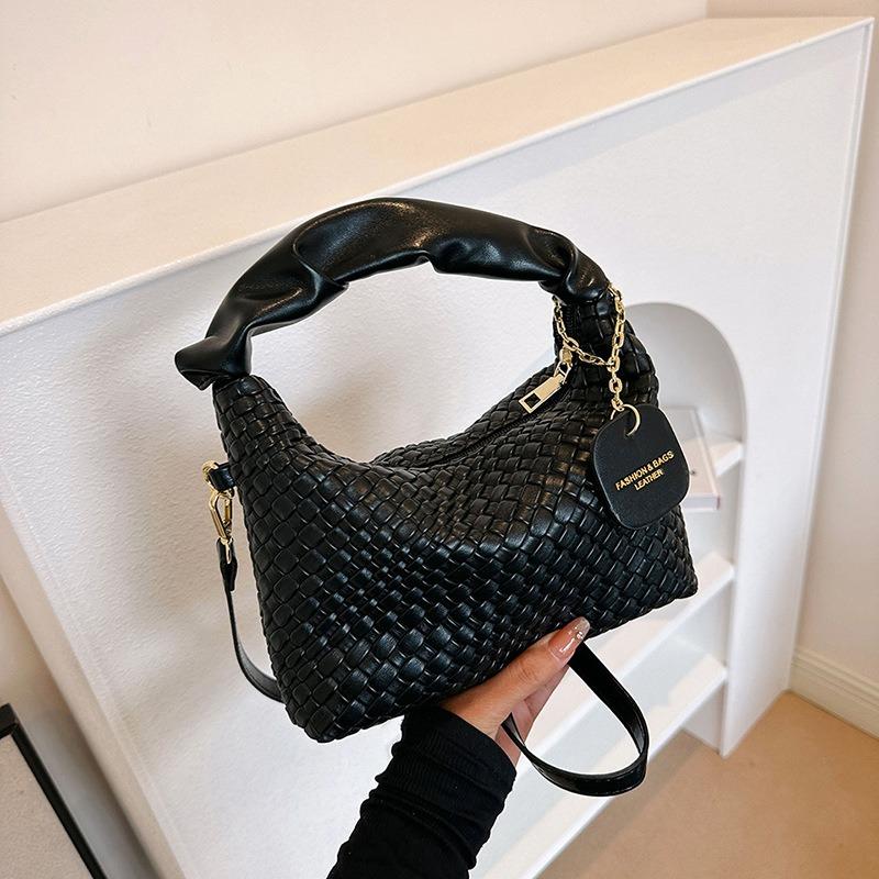 Bags Women's autumn and winter fashion weaving solid color texture casual commuting shoulder messenger bag