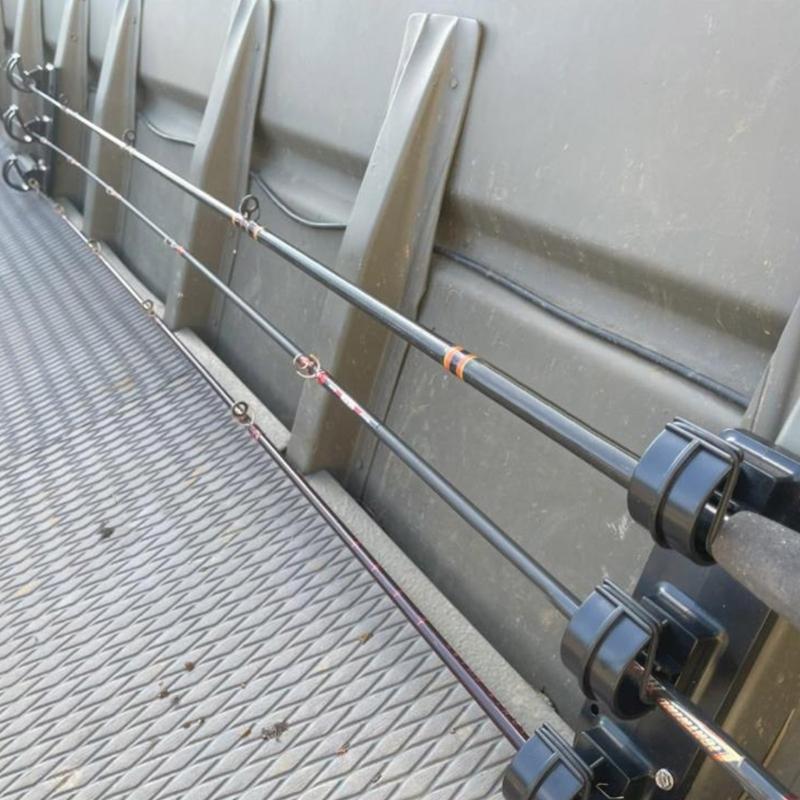 Light Weight Fishing Poles Rack Wall Mounted Fishing Rod Holder Horizontal Support 3 Rod Rack for Boats/Wall/Truck Bed