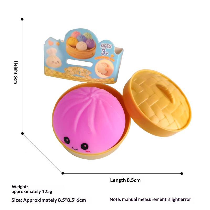 Cute Steamed Bun Squishy Toy Soft Stress Relief Squeeze Fidget Toy For Kids & Adults