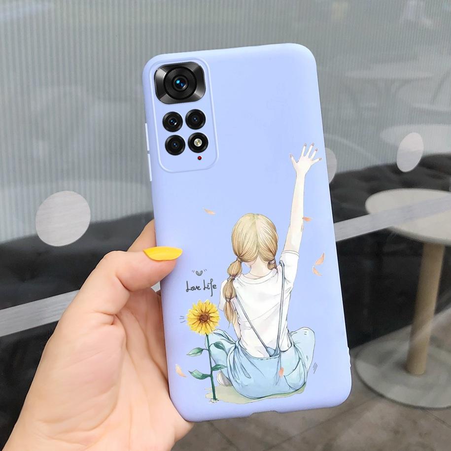 For Xiaomi Redmi Note 11 Case 2022 Slim Silicone Soft Flower Phone Cover For Xiaomi Redmi Note 11S Bumper Note11 Pro Plus Fundas