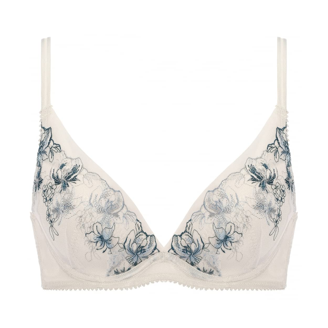 

AMOSTYLE Очаровательный гламур Слимлайн Глубокое V Взрыв цвета M001 Размер B65 Бюстгальтер, (ваниль),