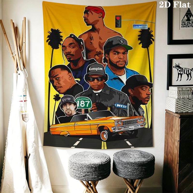 Rap Legends Street Art Tribute Threepiece Set 1 Duvet Cover 2 Pillowcase Without Core Christmas Birthday Gift Soft And Comfortable