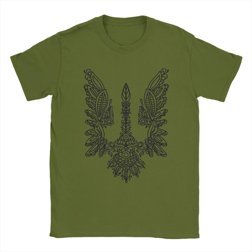 Ukrainian Flag Ukrainian Coat of Arms Emblem Cotton TShirt For Unisexs Summer Vintage T Shirts ONeck Novelty Tee Shirt Oversized