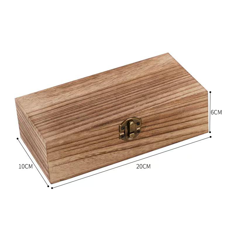 In-Stock Retro Paulownia Wooden Storage & Gift Box with Hinged Lid