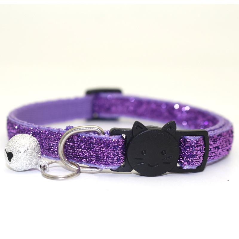Pet Cat Safety Buckle Dog Small Dog Patch Cloth Bell Shirmmering Adjusted Collar