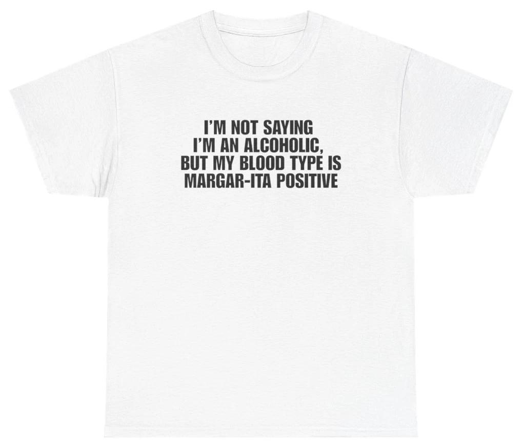 Margarita Blood Type Funny Drinking Tee Unethical Threads M