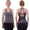 Women's U-shaped Vest Quick-Drying Sleeveless Fitness Running Nude Beauty Back Yoga Vest Female Bodybuilding Tank Top Sports Bra Built-in Chest Pad