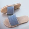 Thick-bottomed Cool Slippers Women's Summer Wear 2025 New Fashion Internet Celebrity Beach Slippers Denim Sandals Comfortable One-word