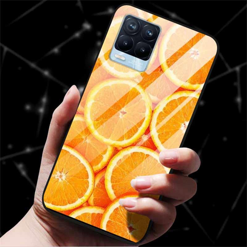 For Realme 8 Case Tempered Glass Hard Back Cover Case For Realme 8 5G 8i Realme 8 Pro Phone Case Cover Realme8 Pro Soft Bumper