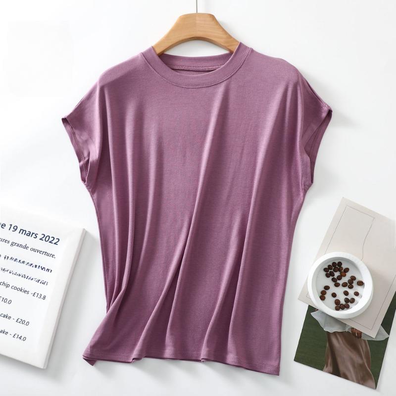 

Футболка без рукавов из эластичного хлопка с круглым вырезом для женщин, летняя, свободная, тонкий топ, большой размер для внутренней верхней одежды, однотонная базовая рубашка XL