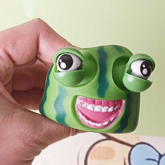 1/2/3 Stück Popping Eye Wassermelone Quetschspielzeug Angst Stressabbau Wassermelone Kneten Sensorisches Spielzeug Weicher Stressball Cartoon Frucht Fidget