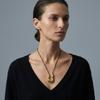 Vnox Punk Large Gold Polish U-Shape Horseshoe Pendant Necklace for Women, Adjustable Black Leather Rope Necklace Party Jewelry