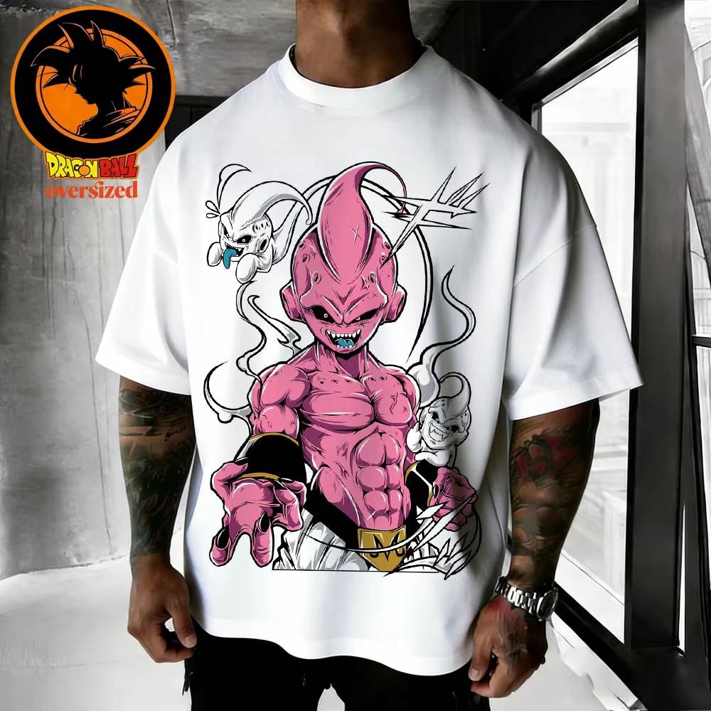 

2026 new Dragon Ball Retro Highquality Cotton Mens Tshirt Oversized Magic Man Buo Printed Unisex Casual Shirt S