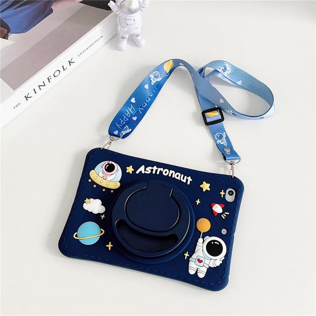 Astronaut Cartoon Bär 360 Drehständer Hülle für Samsung Galaxy Tab A8 10.5 8.0 10.1 2019 Kinder Tablet Cover Tab A7 10.4 S6 Lite T500 P610 T220 Hülle